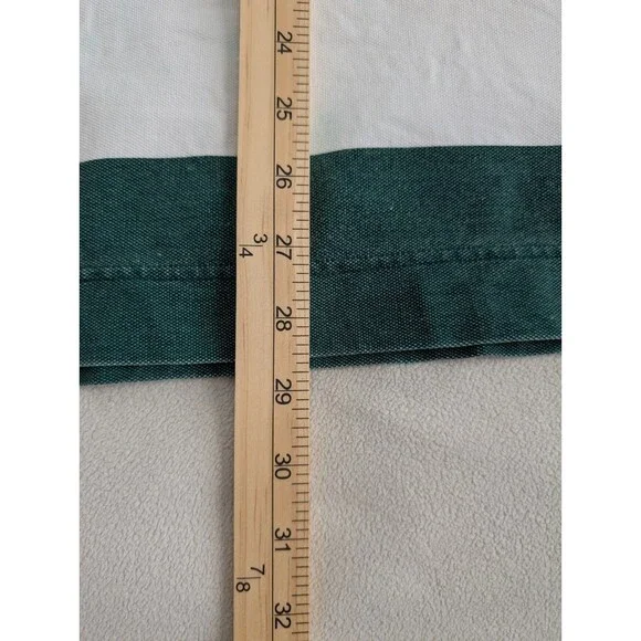 Vintage Nautica Sail Boats Vertical Striped Polo Shirt Green White M - Picture 7 of 9